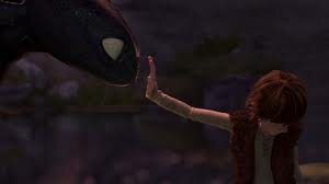 5. He builds the dragon he names toothless a tail part.