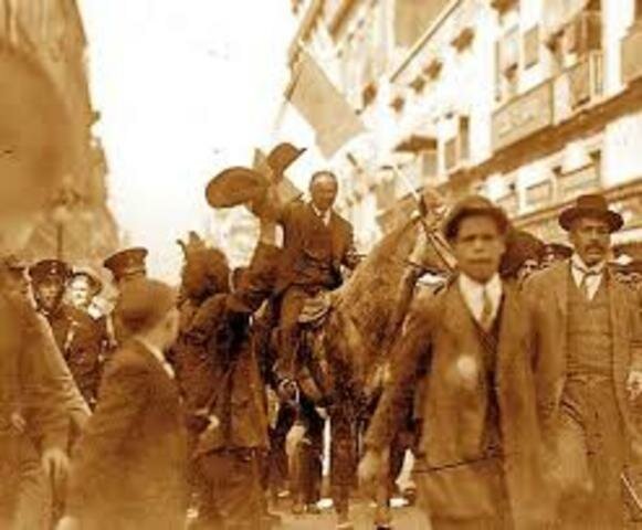 Madero entra triunfante a la capital