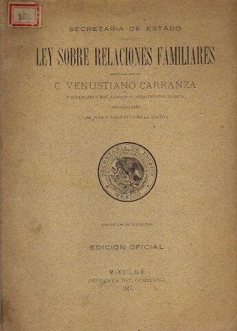 Ley sobre las relaciones familiares