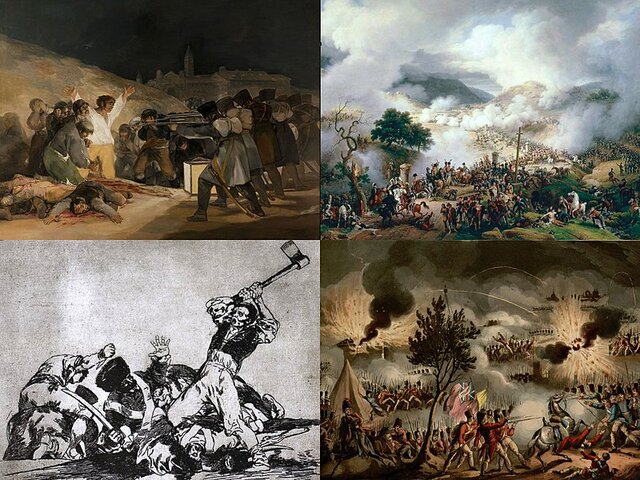 Beginning of the war of independence in Spain.