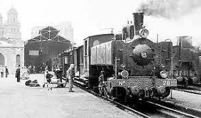 First steam locomotive in the Iberian Peninsula.