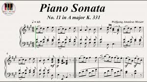 Se crea Sonata para piano n.º 11 de Wolfgang Amadeus Mozart