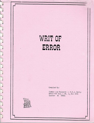 Writ of error