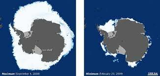 satellite images show arctic sea ice is melting