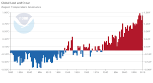 global temperature is the warmest in tens of thousands of years