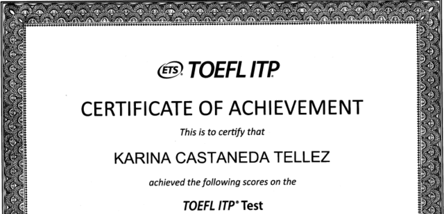 Certificación TOEFL