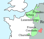 Herència de Carles I de Flandes (Holanda, Bèlgica, Luxemburg) i Milà