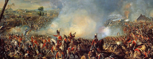 The defeat of Waterloo marks the end of Napoleon's military power
