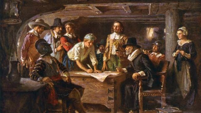 The Mayflower Compact is signed
