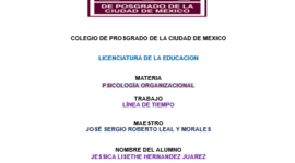 Timeline: Psicología organizacional