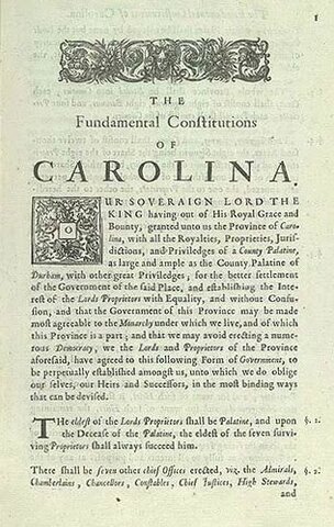Fundamental Constitutions of Carolina