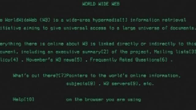 Première version du web