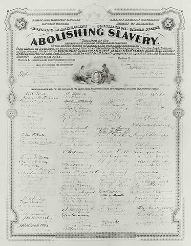 Congress passes the 13th Amendment