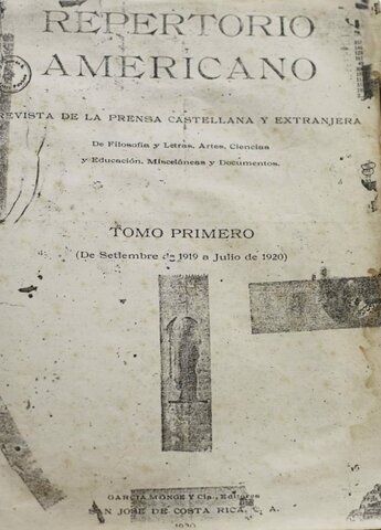 Primer número del Repertorio Americano
