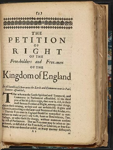 INGLATERRA: PETITION OF RIGHTS