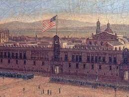 los  estadounidenses  izaron  su  bandera  en  el  Palacio Nacional