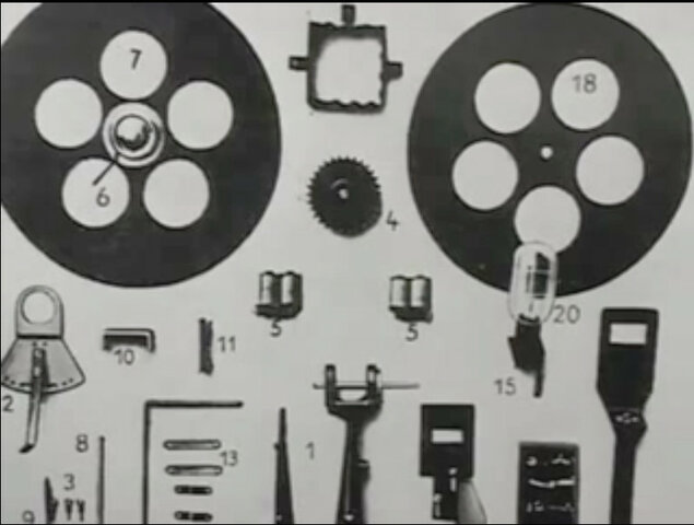Componentes de la primera Televisión.