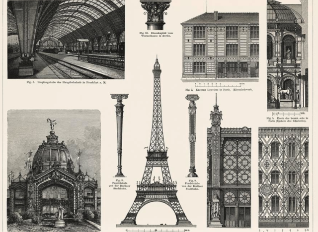 -1889 – The Eiffel Tower, a sample of the iron architecture of the s. XIX.