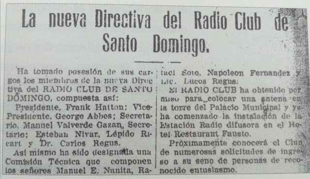 NUEVA DIRECTIVA RADIO CLUB DE SANTO DOMINGO