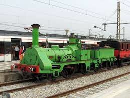 Primera locomotora de vapor a la Península Ibèrica.
