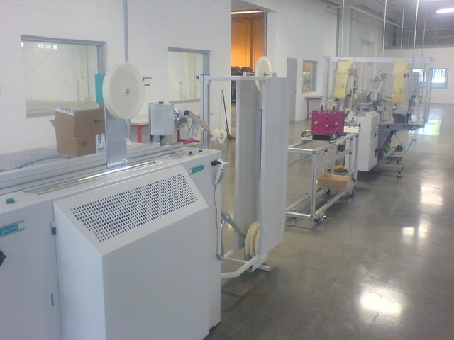 Machinery moved into warehouse