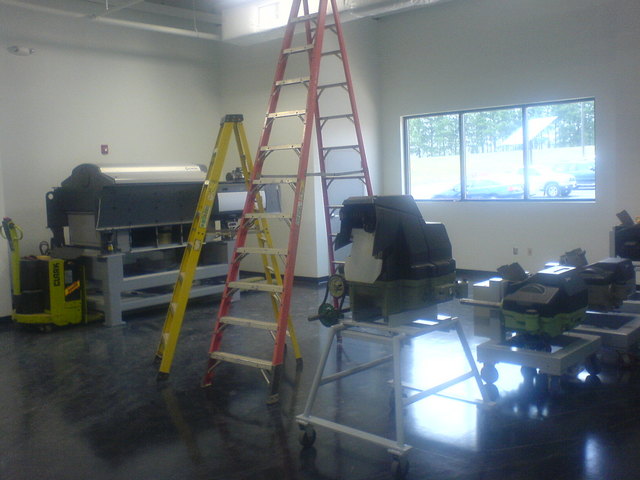 Machines moved into textile training room