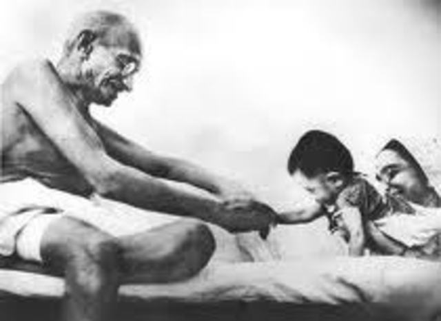 Gandhi's first child