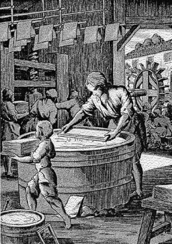 Primera producció organitzada de paper