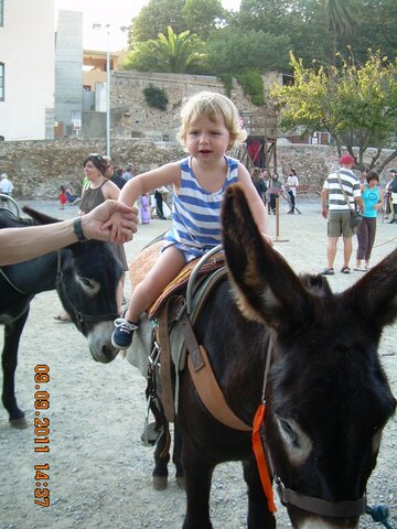 La meva primera vegada muntada en burro