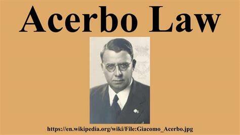 The acerbo law