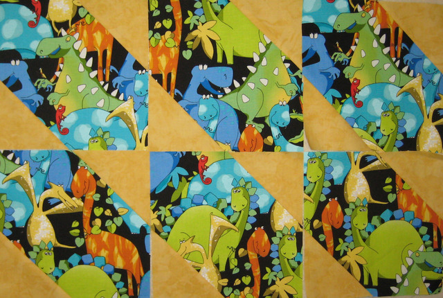 Dino quilt started