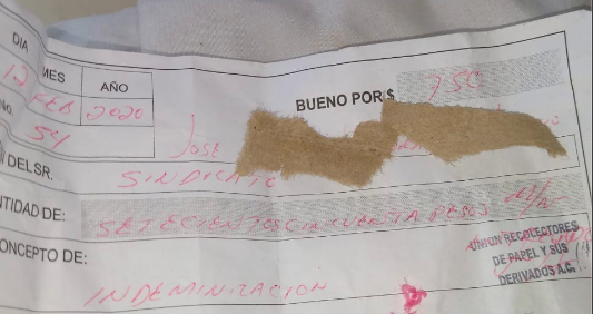 Pagos de indemnización a recicladores