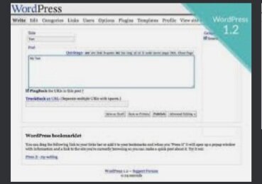 Primera versión de WordPress