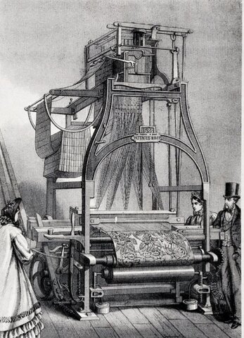1800 - Jacquard – Telar de Jacquard que permitía “programar” la máquina pararealizar complejos diseños.