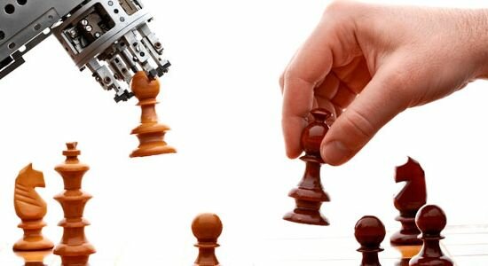 La máquina vence al hombre jugando al ajedrez