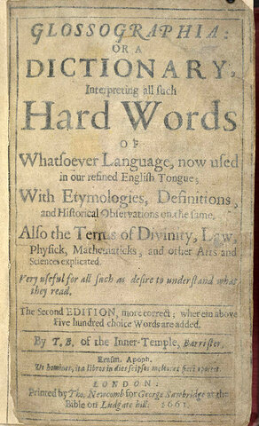 Dictionaries of Hard Words Gradually Became Fairly Sophisticated Reference Book