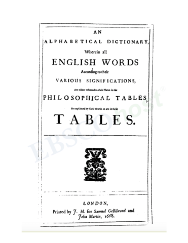 Alphabetical dictionary
