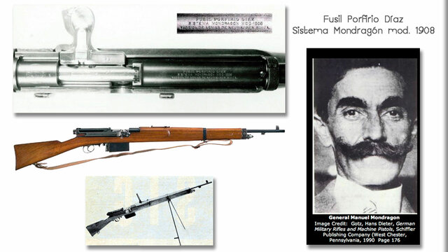 Manuel Mondragón inventa el primer fusil automático, denominado fusil Mondragón