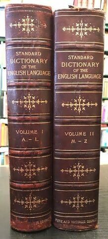 First volume of Funk & Wagnall’s Standard Dictionary of the English Language