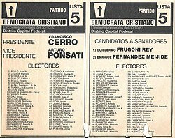 Creacion de Partido Democrata Cristiano