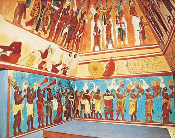 Frescos de Bonampak, mayas