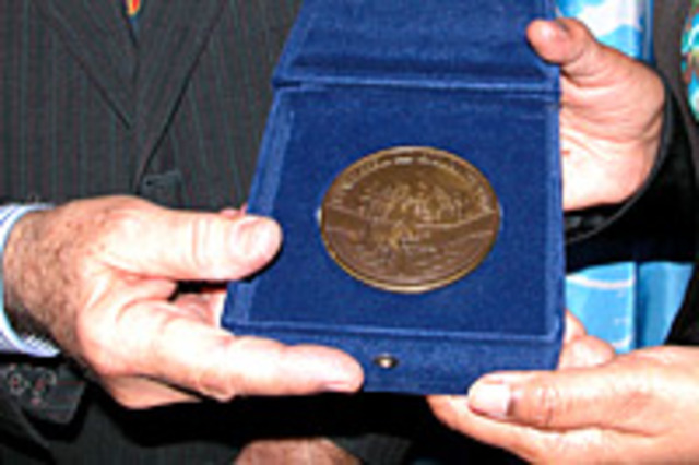 Recieved Sir Joseph Rotblat's Nobel Peace Prize