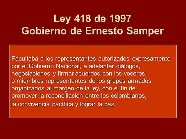 Ley 418 de 1997