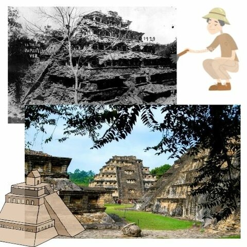 Trabajos de Xochicalco y El Tajín