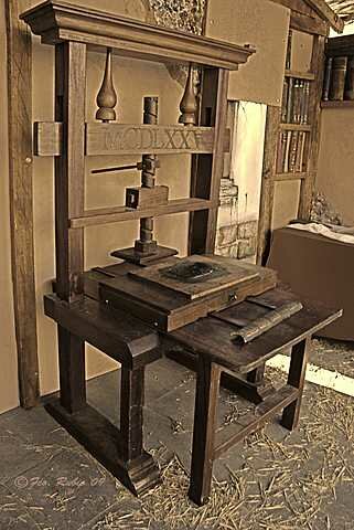 imprenta moderna de Gutenberg