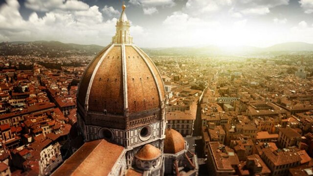 Brunelleschi inicia  la cúpula de la catedral de Florència