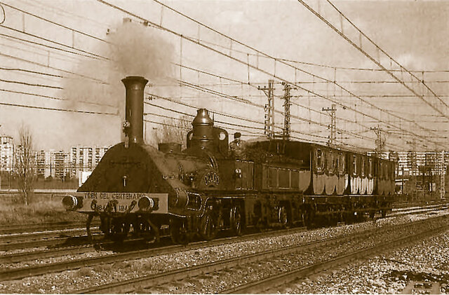 Primera locomotora de vapor a la Península Ibèrica.