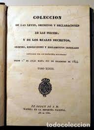DECRETOS Y LEYES DE LAS CORTES