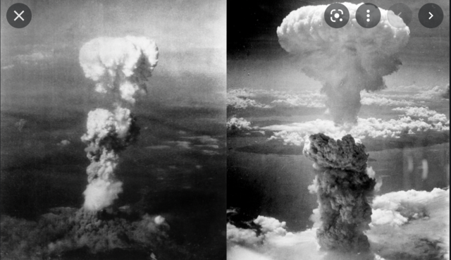 Explosió de les bombes atòmiques d’Hiroshima i Nagasaki.