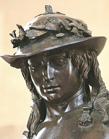 Donatello crea l'escultura "David"